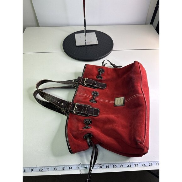 Dooney and Bourke Tote Red Soft Leather Shoulder HandBag - Picture 11 of 13